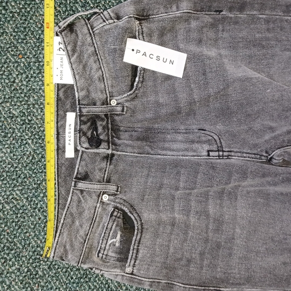 PacSun Los Angeles Faded Black Ripped Mom Jean Size 23 distressed new with tags - Picture 5 of 17